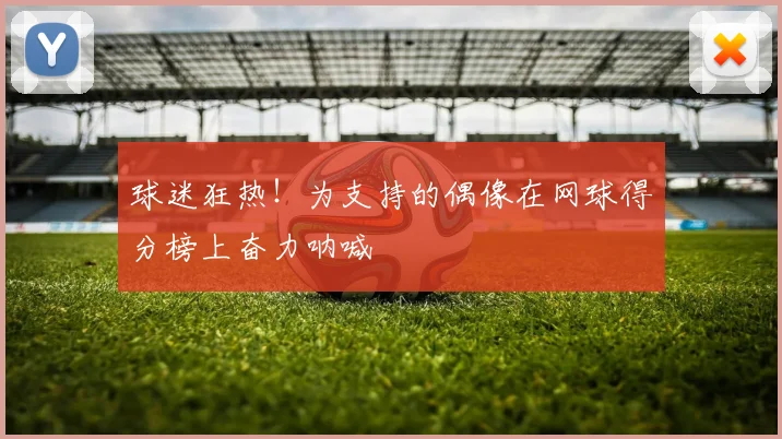 球迷狂热！为支持的偶像在网球得分榜上奋力呐喊